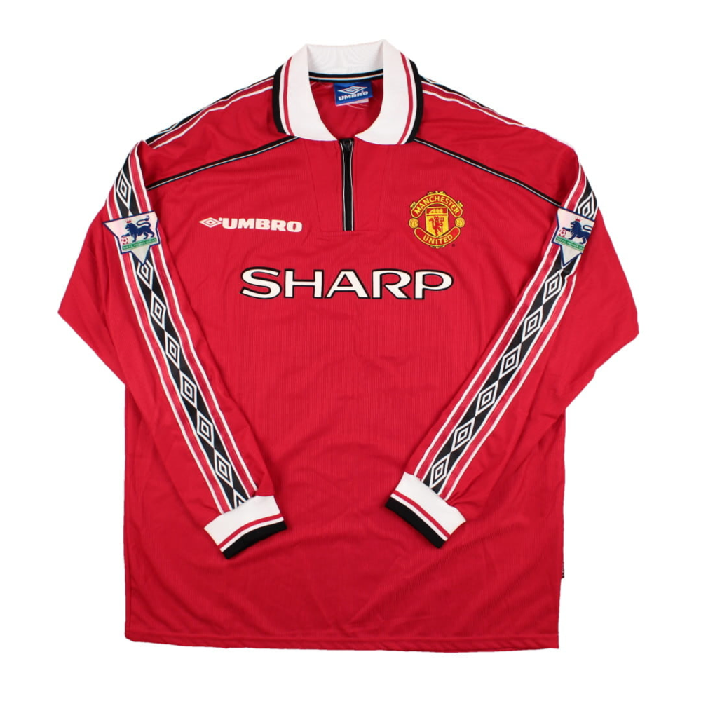 1998-00 Manchester United FC 1a Equipación Manga Larga