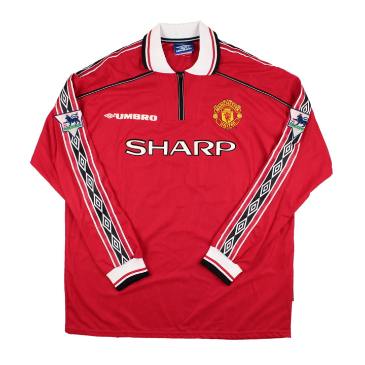 1998-00 Manchester United FC 1a Equipación Manga Larga