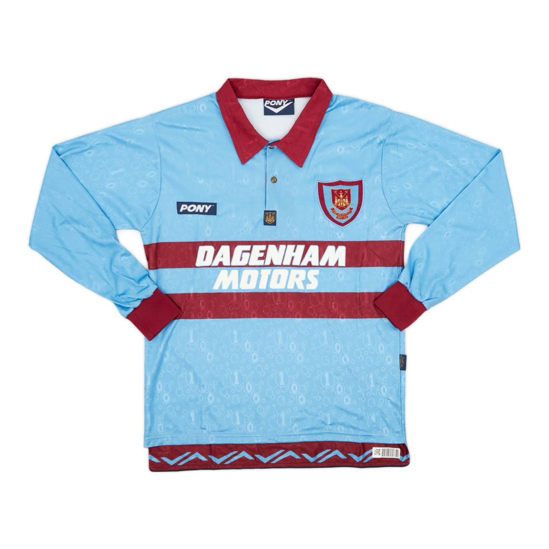 1995-97 West Ham United FC 2a Equipación Manga Larga