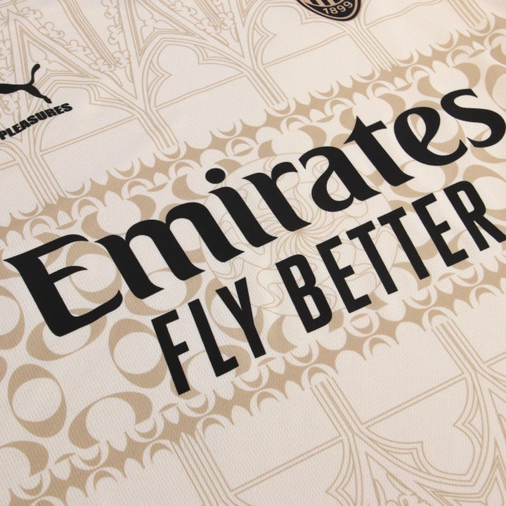 2023-24 AC Milan x Pleasures Equipación Edicion Especial Beige